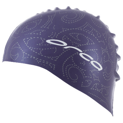 Orca Silicone Badekappe swim cap print violett 2015 DVA152
